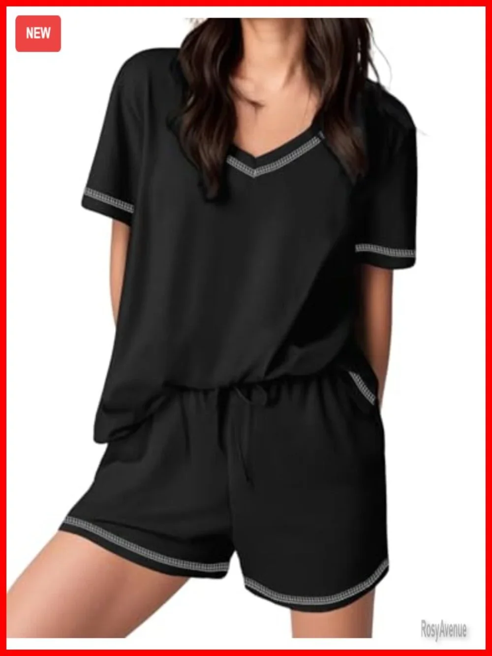 95% Cotton PJs Short Sleeve Loungewear Set